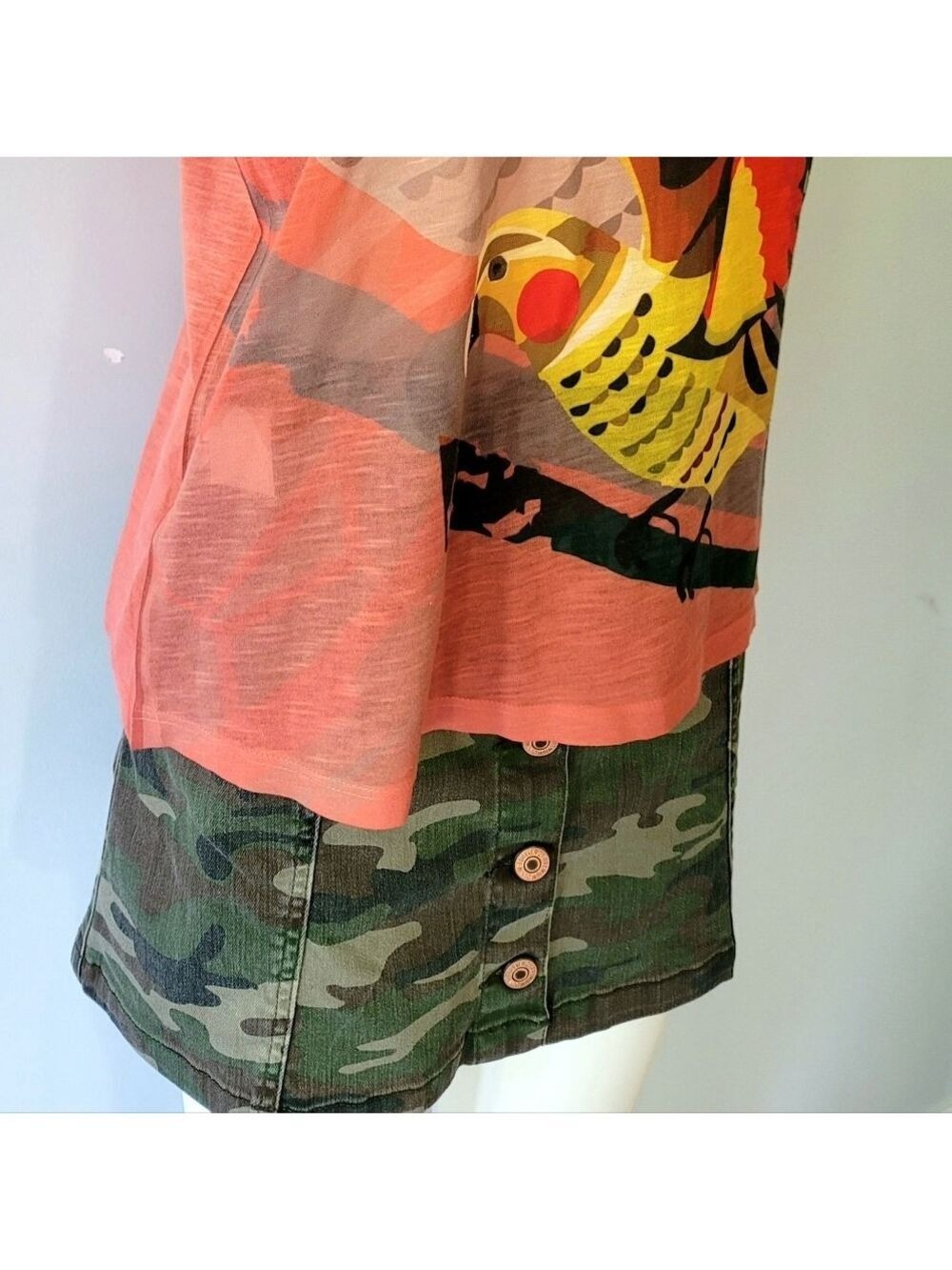 Forever 21 Camo Mini Denim Skirt Size 30